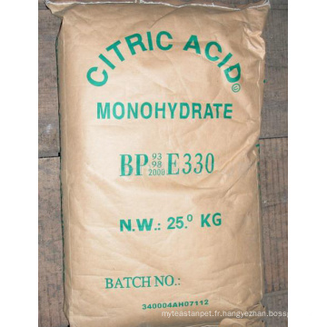 Monohydrate d&#39;acide citrique / catégorie comestible anhydre (numéro de CAS 5949-29-1)